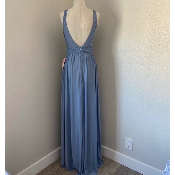 Birdy Grey Blue Ruched Sundress for Wedding - Picture 2 of 4